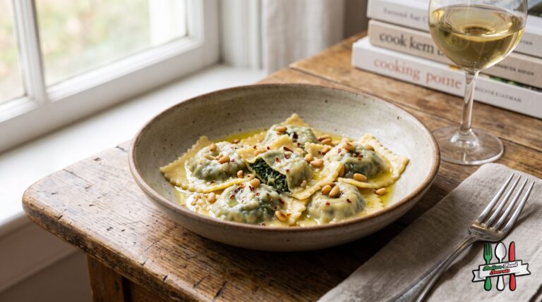 Ravioli di rapa con finferli